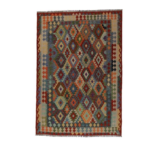 Kilim szőnyeg 205x295 kézi szövésű afgán gyapjú kilim