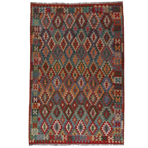 Kilim szőnyeg 201x288 kézi szövésű afgán gyapjú kilim