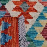 Kilim szőnyeg 201x288 kézi szövésű afgán gyapjú kilim