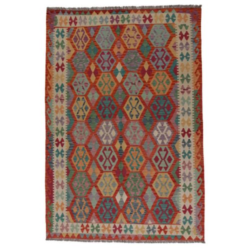 Kilim szőnyeg 197x289 kézi szövésű afgán gyapjú kilim