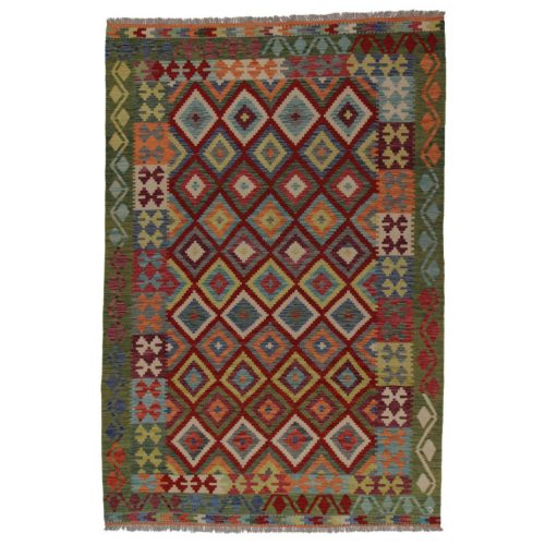 Kilim szőnyeg 203x294 kézi szövésű afgán gyapjú kilim