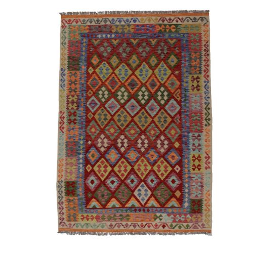 Kilim szőnyeg 201x285 kézi szövésű afgán gyapjú kilim