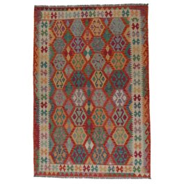 Kilim szőnyeg 203x292 kézi szövésű afgán gyapjú kilim