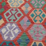 Kilim szőnyeg 203x292 kézi szövésű afgán gyapjú kilim