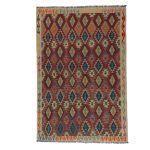 Kilim szőnyeg 203x296 kézi szövésű afgán gyapjú kilim