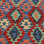Kilim szőnyeg 203x296 kézi szövésű afgán gyapjú kilim