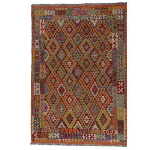 Kilim szőnyeg 205x287 kézi szövésű afgán gyapjú kilim