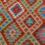 Kilim szőnyeg 205x287 kézi szövésű afgán gyapjú kilim