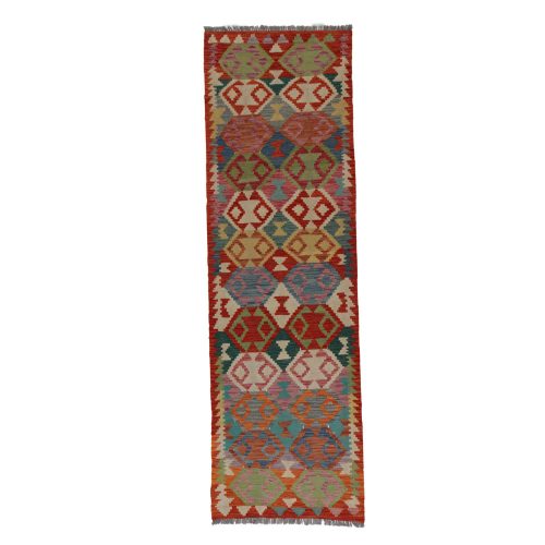 Kilim futószőnyeg 90x292 kézi szövésű afgán gyapjú kilim