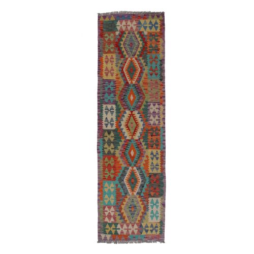 Chobi Kilim szőnyeg 84x285 kézi szövésű afgán gyapjú kilim