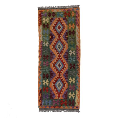 Kilim futószőnyeg 78x191 kézi szövésű afgán gyapjú kilim