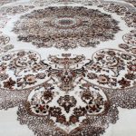 Perzsa gépi szőnyeg bézs barna 140x200 klasszikus szőnyeg