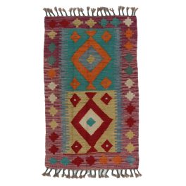   Afgán Kilim szőnyeg Chobi 59x92 kézi szövésű etnikai kilim