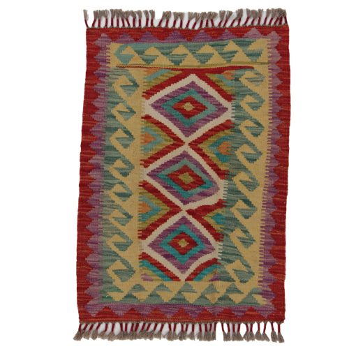 Afgán Kilim szőnyeg 90x65 kézi szövésű etnikai kilim