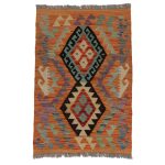 Etnikai Kilim szőnyeg 95x65 kézi szövésű afgán gyapjú kilim