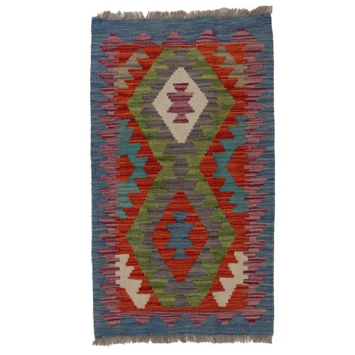 Etnikai Kilim szőnyeg 98x57 kézi szövésű afgán gyapjú kilim