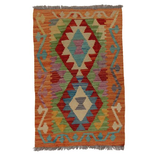 Etnikai Kilim szőnyeg 95x64 kézi szövésű afgán gyapjú kilim