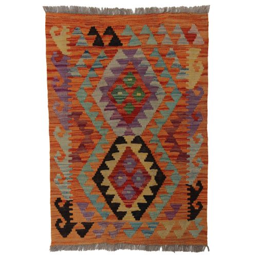 Etnikai Kilim szőnyeg 95x67 kézi szövésű afgán gyapjú kilim