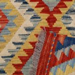 Kézi szövésű Kilim szőnyeg Chobi 62x92 afgán gyapjú kilim