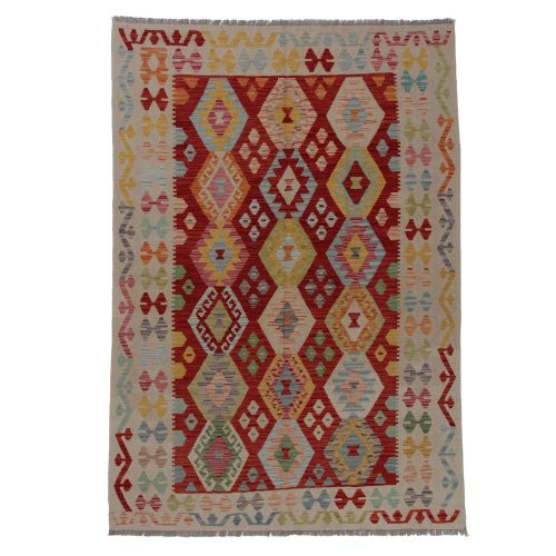 Kilim szőnyeg 249x172 kézi szövésű afgán gyapjú kilim