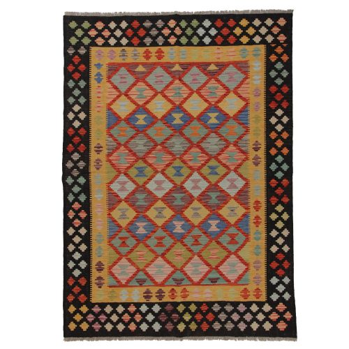 Kilim szőnyeg 242x170 kézi szövésű afgán gyapjú kilim