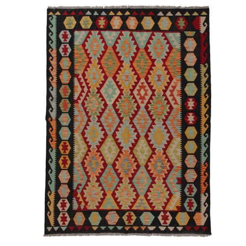 Afgán szőttes Chobi 177x240 kézi szövésű gyapjú kilim