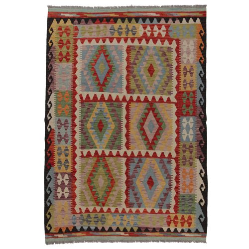 Kilim szőnyeg 248x176 kézi szövésű afgán gyapjú kilim