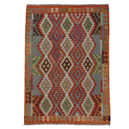 Kilim szőnyeg 238x175 kézi szövésű afgán gyapjú kilim