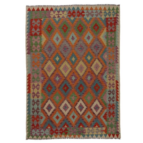 Afgán szőttes Chobi 177x248 kézi szövésű gyapjú kilim