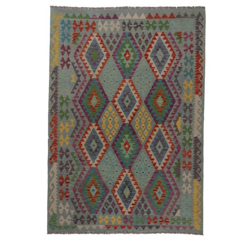 Afgán szőttes Chobi 172x243 kézi szövésű gyapjú kilim