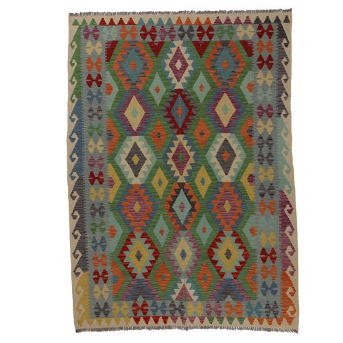 Kilim szőnyeg Chobi 172x235 kézi szövésű afgán gyapjú kilim