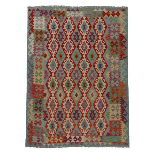 Kilim szőnyeg 238x175 kézi szövésű afgán gyapjú kilim