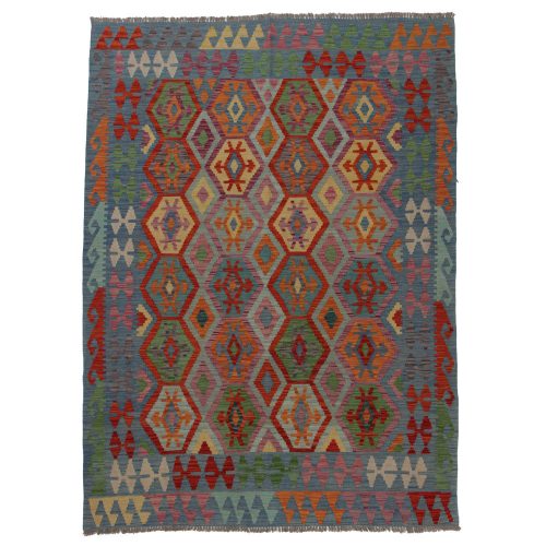 Kilim szőnyeg 239x176 kézi szövésű afgán gyapjú kilim