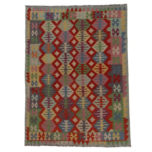 Kilim szőnyeg 231x173 kézi szövésű afgán gyapjú kilim