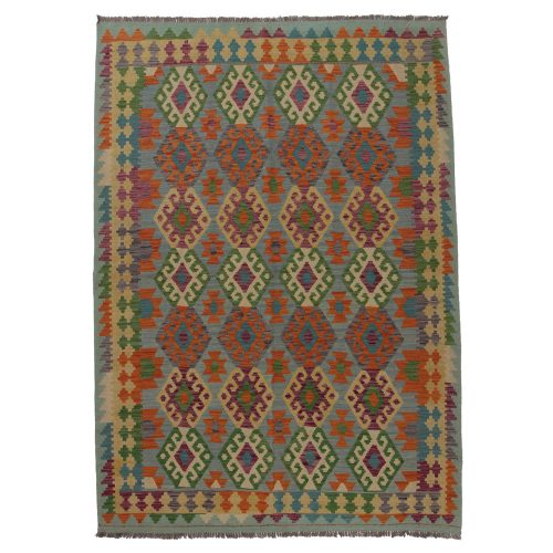 Kilim szőnyeg Chobi 253x184 kézi szövésű afgán gyapjú kilim