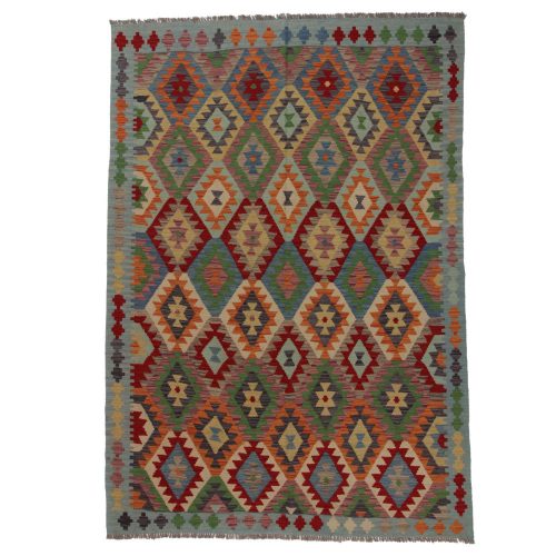 Afgán szőttes Chobi 174x250 kézi szövésű gyapjú kilim