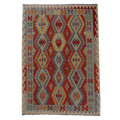 Afgán szőttes Chobi 175x240 kézi szövésű gyapjú kilim