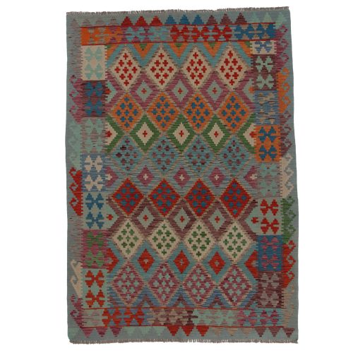 Kilim szőnyeg 247x175 kézi szövésű afgán gyapjú kilim