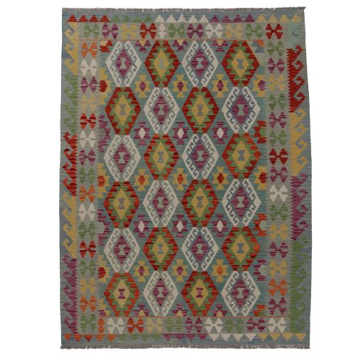 Kilim szőnyeg 237x181 kézi szövésű afgán gyapjú kilim