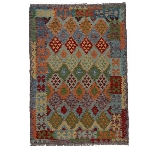 Kilim szőnyeg 246x174 kézi szövésű afgán gyapjú kilim