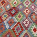 Kilim szőnyeg 182x234 kézi szövésű afgán gyapjú kilim