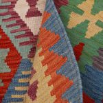 Kilim szőnyeg 182x234 kézi szövésű afgán gyapjú kilim