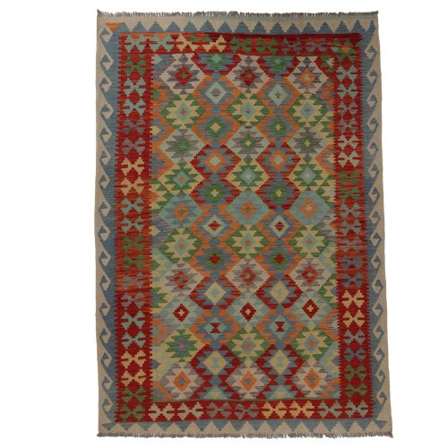 Kilim szőnyeg 247x174 kézi szövésű afgán gyapjú kilim