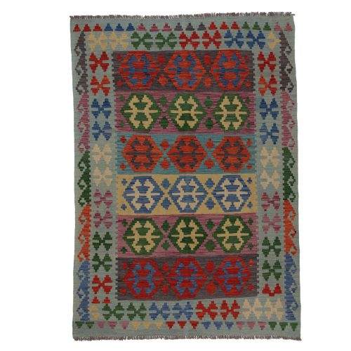 Afgán szőttes Chobi 174x244 kézi szövésű gyapjú kilim