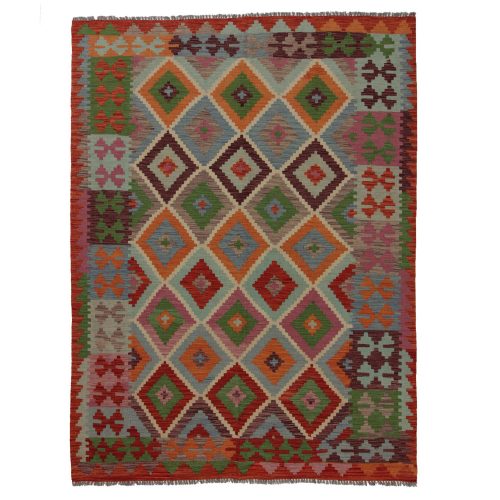 Kilim szőnyeg 243x178 kézi szövésű afgán gyapjú kilim