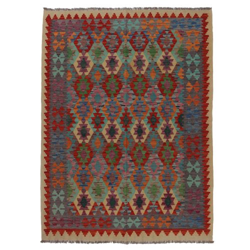 Kilim szőnyeg 238x179 kézi szövésű afgán gyapjú kilim