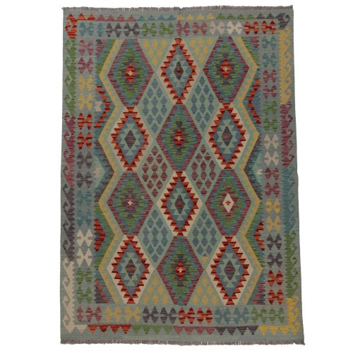 Kilim szőnyeg 239x172 kézi szövésű afgán gyapjú kilim