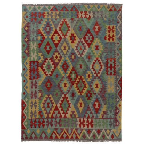 Kilim szőnyeg 250x184 kézi szövésű afgán gyapjú kilim