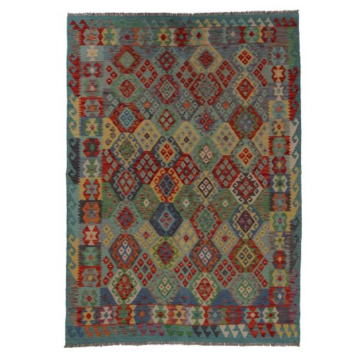 Chobi Kilim szőnyeg 180x246 kézi szövésű afgán gyapjú kilim