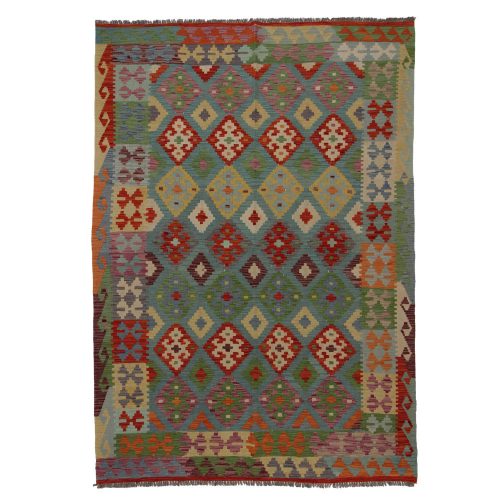 Afgán szőttes Chobi 177x252 kézi szövésű gyapjú kilim